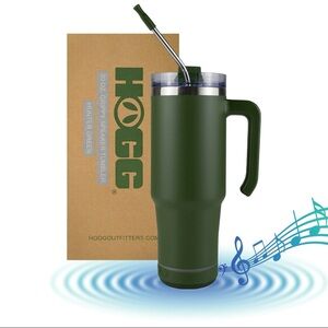 CUSTOM ENGRAVED 30 oz Bluetooth Speaker Mug HUNTER GREEN